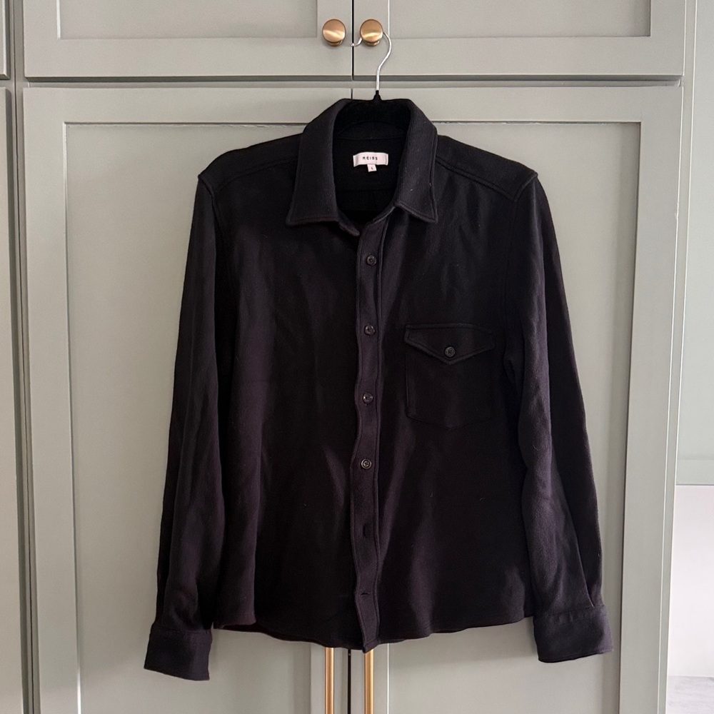 Men’s Reiss Black Textured Shirt